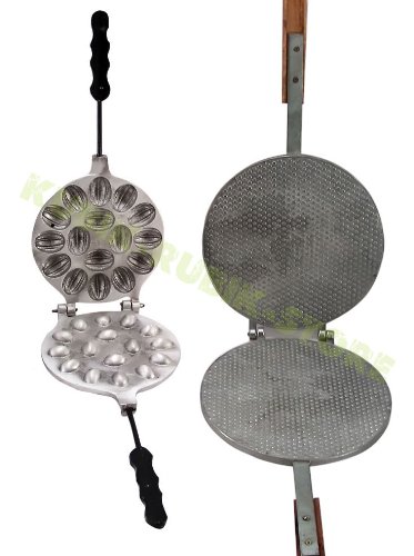 Click Here to See More Images Lot 2 Metal Mold Maker Sweet Waffles Wafer + Oreshki 16 by 1000 Melochey