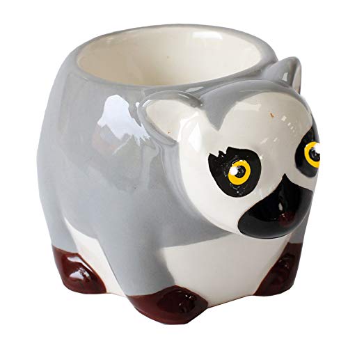 Crockery Critters Egg Cup from Deluxebase – Ring-Tailed Lemur Ceramic Egg Holder, Cute Animal Shaped Boiled Egg Cups for Kids and Adults. Fun Novelty Gifts, Kitchen Decor and Tableware.