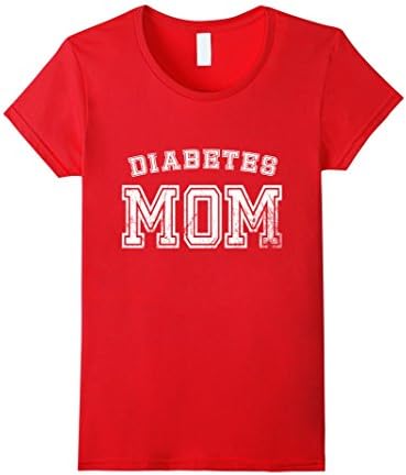 Womens Diabetes Mom Awareness T-Shirt Sports Style Mother Diabetic  Medium Red