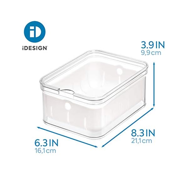 iDesign-71640EU-Fridge-Storage-Box-for-Fruit-and-Berries-Kitchen-Storage-Made-of-BPA-Free-Plastic-Kitchen-Organiser-for-Food-with-Built-in-Drip-Tray-Clear-216-cm-x-165-cm-x-95-cm iDesign71640EU Refrigerator Box for Fruit and Berries, BPA-free Plastic Storage Container, Kitchen Food Box with…