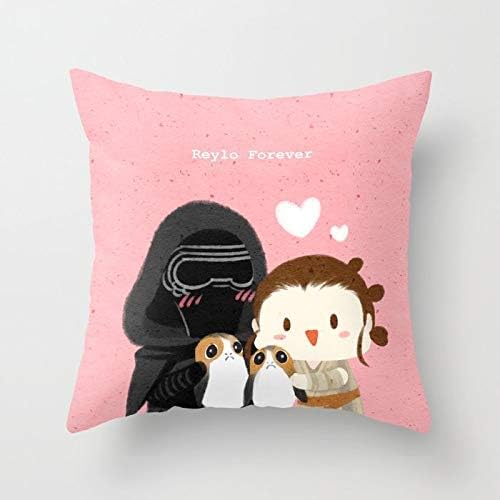 Decorative Cushion Cover Soft Cotton Outdoor Throw Pillow Case for Sofa Bedroom Home Office Car Decor Square 20x20 Inch - Reylo Forever