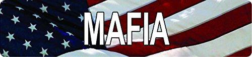 Any and All Graphics American USA Flag MAFIA 8" vinyl decal of street sign design.