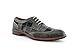 Ferro Aldo Phillip MFA19312 Mens Classic Brogue Wingtip Perforated Oxford Derby Dress Shoes (10.5, Grey Plaid, 10.5)