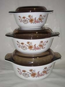 Amazon.com : Vintage 6 Piece Corning Pyrex Casserole Set