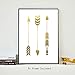 Inspirational Quotes Typography Gold Foil Print, Positive Words Remember Strength Future Cardstock Art Print Motivational Lettering with Arrow Crown Wall Art Poster (8 X 10 inch, Set of 3, Unframed)