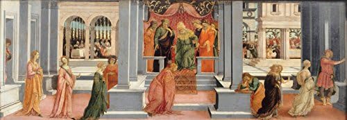 Spiffing Prints Filippino Lippi - Esther Choisie Par AssuÚrus - Extra Large - Semi Gloss - Black Frame Vintage Wall Art Poster Picture Giclee Artwork Modern Contemporary & Fine Art Print