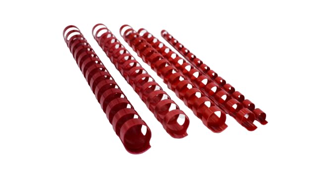 Red Plastic Binding Comb PVC 16mm 14 Rings A5 Box of 50