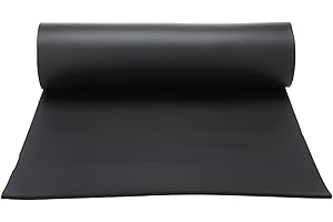 Potlimepan EPDM Non-Adhesive Sponge Foam Roll, Perfect Cosplay Padding, DIY Project Sheet, Multi-Function Soundproof Foam Sheet, Easy to Cut (1/4" T x 17" W x 80" L, 1)