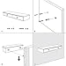 WELLAND Wall-Mounted Storage Shelf with 2 Drawers, Espresso