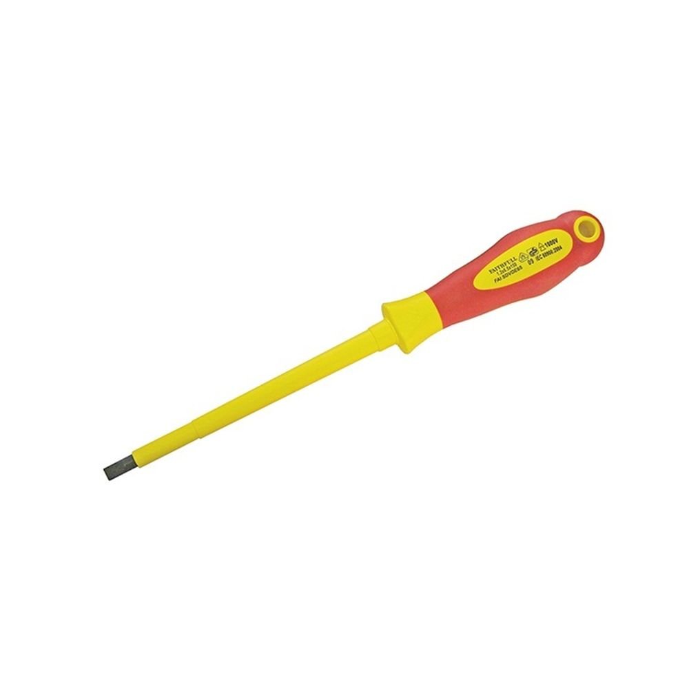 Faithfull SDVDE65 Soft Grip VDE Screwdriver Slotted 6.5 x 150mm