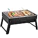 EVOLAND BBQ Charcoal Grill, Folding Portable Lightweight Small Barbecue Grill Tools for Outdoor Grilling Cooking Camping Hiking Picnics Tailgating Backpacking Party