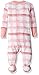 Burt's Bees Baby, Baby Girls,Sleeper Pajamas, Zip Front Non-Slip Footed Sleeper PJs, 100% Organic Cotton, Waterlily Buffalo Check, 12 Months