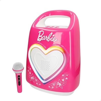 Coluna de karaoke com microfone, mede 28x17x38 cm, ligação Bluetooth, luzes coloridas, inclui cabo USB, alça de transporte, brinquedos para raparigas, presentes para meninas de 4 anos (47869)