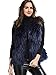Anna&Chris Womens Soft Sleeveless Faux Fur Vest Gradient Waistcoat Jacket