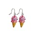 Skywisewin Hypoallergenic Pendant Earring Stud Earring Set for Kids, Cute ice cream Swing Pendant Earrings Little Girls Gifts