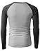 H2H Mens Basic Casual Slim Fit Raglan Baseball Long Sleeve Henley T-Shirts Charcoal US L/Asia XL (CMTTL077)