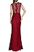 WOOSEA Women's Retro Floral Lace Vintage Wedding Maxi Bridesmaid Long Dress