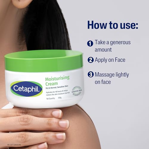 CETAPHIL FACE & BODY MOISTURIZER, HYDRATING MOISTURIZING CREAM FOR DRY TO VERY DRY, SENSITIVE SKIN, NEW 8.8 OZ, FRAGRANCE FREE, NON-COMEDOGENIC, NON-GREASY (PACKAGING MAY VARY)