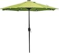 Amazon Com Sundale Outdoor 7 Ft Solar Powered 24 Led Lighted Patio Umbrella Table Market Umbrella With Crank And Push Button Tilt For Garden Deck Backyard Pool 8 Steel Ribs Polyester Canopy
