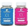 IRMNAN LanranBee Super Bear Gummies Combo Pack,Top Support and Peach Gains Strawberry Flavor - Berry Flavored- Essential Herbs-Multivitamins
