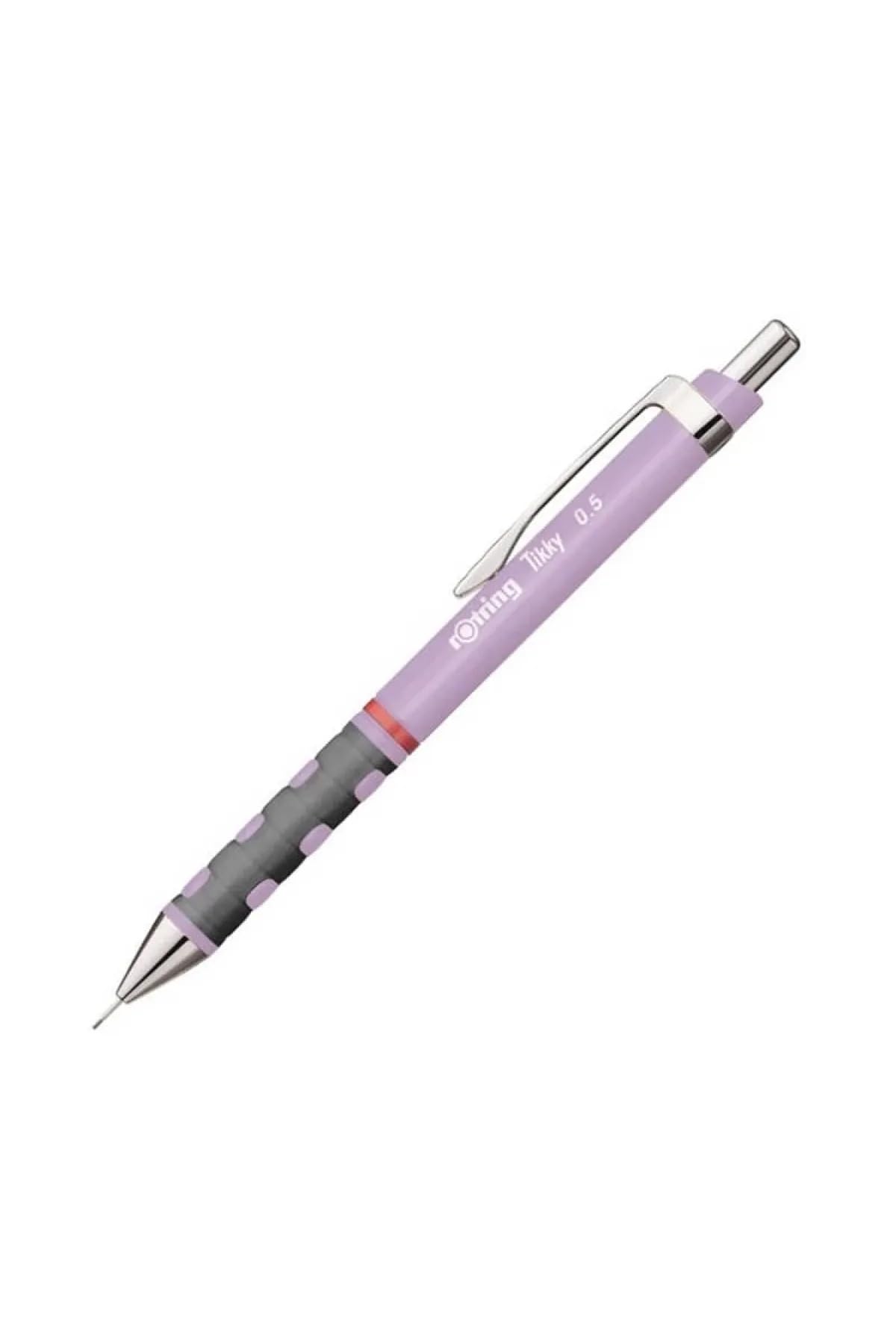 rOtring Tikky Pastel Mechanical Pencils | HB 0.5 mm | Orchid Bloom | with Comfort Rubber Grips | 12 Count