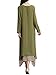 ZANZEA Ladies Cotton Linen A-line Half Sleeve Split Hem Baggy Long Maxi Dress Army Green 16