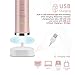 Electric Toothbrush Rechargeable Sonic Toothbrush for Adults,Smart Timer,Wireless Inductive Charging,4 Optional Cleansing Modes Travel Electric Toothbrush with 2 Replacement Brush Heads by Phniti