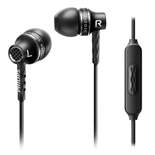 Philips performance earphones with mic - black (she9105…