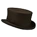 Men's Top Hat Wool Felt Hat - Brown