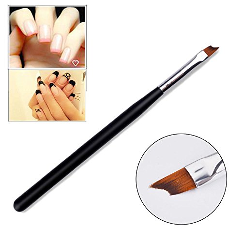 Oceaneshop Beauty Acrylic Black Handle DIY Smile Half Moon Shape French Nail Painting Pen Nail Art Tool Drawing Brush