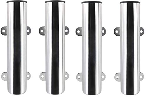 Amarine Made Rutenhalter mit Schweißhalterungen, Edelstahl, seitlich montiert, 4 Stück