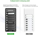 POWEROWL 4 AA 2800mAh & 4 AAA 1000mAh Rechargeable Batteries with 8 Bay Charger view 4
