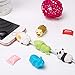 Henpone 5PCS Cute Animal Cable Bites (Panda + Chameleon + Hedgehog +Sheep + Elephant) Compatible for iPhone Cable Bite Cord Data Line Protector Cell Phone Accessories