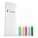 Glass Nail Files With Case For Natural and Acrylic Nails - Set of 5 Etched Double Sided Files