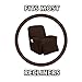 Stretch To Fit One Piece Lazy Boy Chair Recliner Slipcover, Stretch Fit Furniture Chair Recliner Cover With 3 Foam Pieces to Hid Extra Fabric, 4 ELASTIC STRAPS for Cover Stability (Chocolate/ Brown)