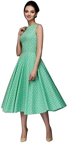 Memefood Vintage Dress, Womens 2019 Fashion Dots Print A-Line Sleeveless Midi Swing Dresses Cocktail Party Prom Dress