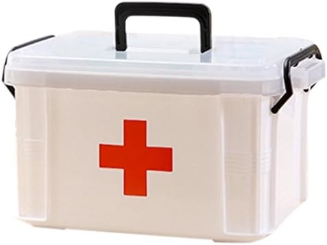 Storage Chests, Reekey Medicine Storage Box First Aid Kit Empty White (Small)