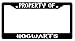Property Of Hogwarts Black Plastic License Plate Frame Harry Potter