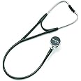 Welch Allyn Harvey DLX Adult Cardiology Stethoscope, Forest Green; 5079-328; Double-Head Chestpiece (Diaphragm and Bell), Dual Lumen Tubing; 28 in