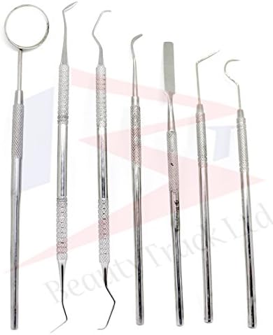 BeautyTrack - Dentist Mirror - Oral Care - Sickle Scaler - Dental Tool - Dental Scaler - Mirror - Dental - Tartar Remover - Dentist Kit - Excellent - Stainless Steel - Quality Dental Products