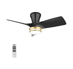 OPONL 30" Black low profile Ceiling Fan with