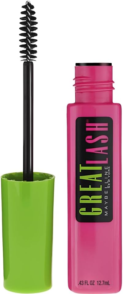Maybelline Great Lash Volumising Mascara, Blackest Black, 12.5ml