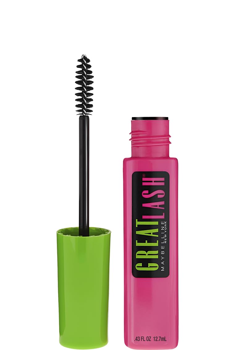 Maybelline Great Lash Volumising And Thickening Mascara, Blackest Black