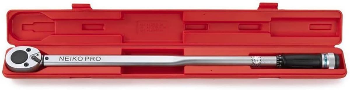 NEIKO PRO 03711B 3/4” Torque Wrench, 3/4” Drive SAE, 50-300 Ft-Lb, 34” Length, Adjustable Click Torque Wrench, Chrome Vanadium Cr-V Steel