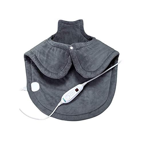 Large Heating Pad for Neck and Shoulders Pain Relief, Sable Heating Wrap for Neck with Auto Shut
