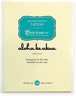 CONSCIOUS INK MANIFESTATION TATTOO 2-PACK "ALOHA KE AKUA" (SET OF 2)