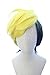 CosplayWigsCom: Human Bill Cipher Inspired Short Straight Two Tone Layered Yellow Black Wig Anime Cosplay Halloween Costume Wig for Men