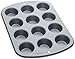 Wilton Recipe Right Muffin Pan, Mini 12 Cup, Gray
