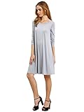 ROMWE Women's Long Sleeve Loose Casual Tunic T-Shirt Dress