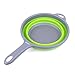ZOER Kitchen Foldable Pasta Strainers,Collapsible Colanders with Handles,Space-Saver Folding Silicone Strainers Colander,Capacity of 2 quart (Green)